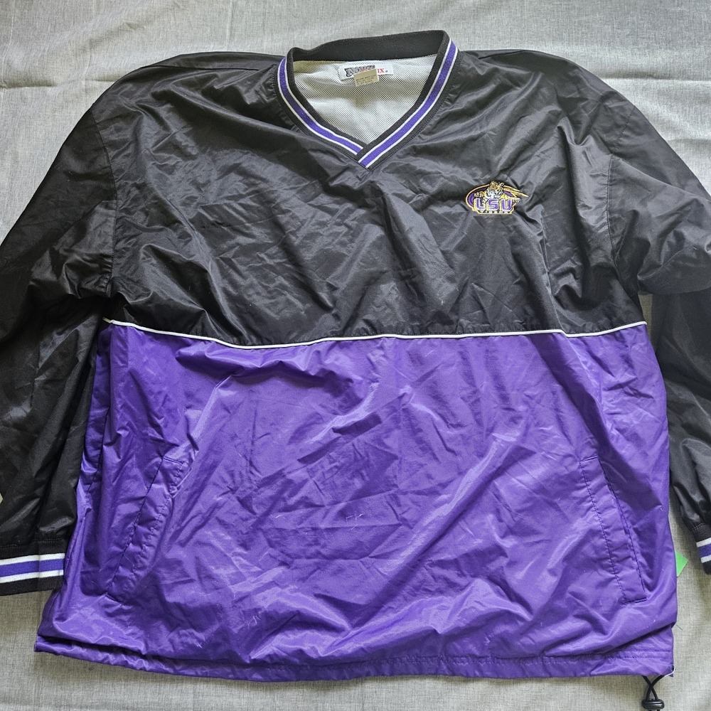 Vintage LSU Tigers Mens 2Xl Purple And Black Pullover Nologo Tonix